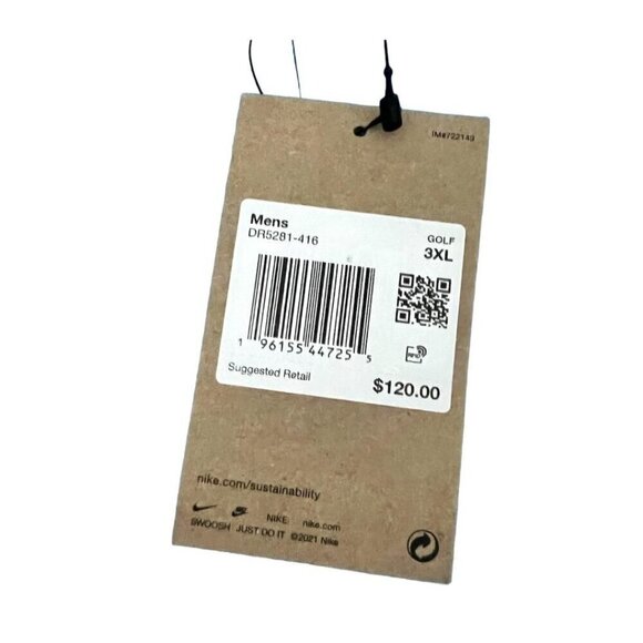 Nike Mens Blue Zip Up Dri FIT Moisture Wick Golf Tour Shirt Plus Sz 3XL New - Picture 6 of 12